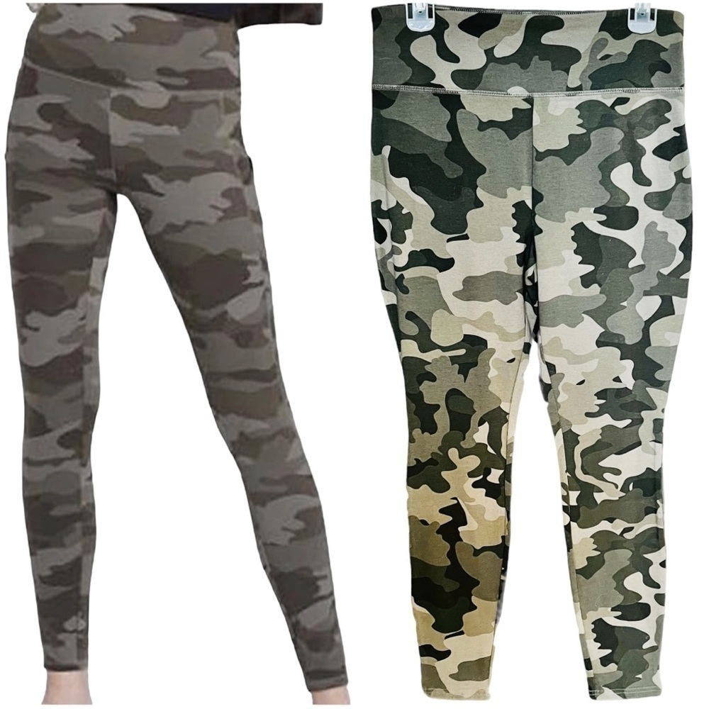 Wild Fable Green Camouflage Hi Rise Leggings Super Soft Comfy Cozy Lounge NWOT M